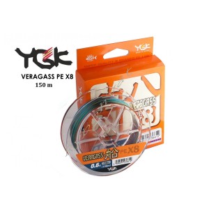 Шнур плетеный YGK Veragass PE x8 150m (1.0 (20lb / 9.07kg