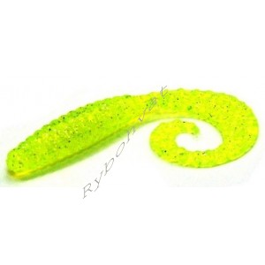 Приманка Bait Breath  Curly Grub 3,5" (10шт) (Ur27 Chartreuse/silver)