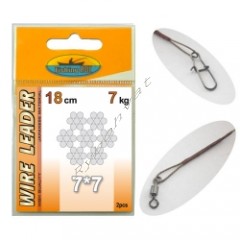 Поводок с застёжкой 7х7 Wire Leader Fishing ROI 21cm 12kg (2pcs)