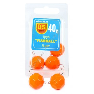 Груз свинцовый "FISHBALL" блистер 5шт-40г оранжевый