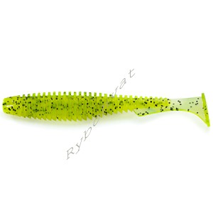 Силикон FishUp U-Shad 2.5" (9шт), #055 - Chartreuse/Black (уп)