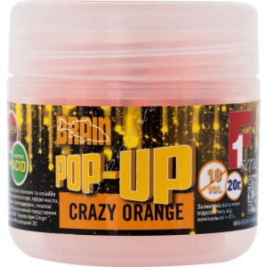Бойлы Brain Pop-Up F1 Crazy orange 10 mm 20 gr