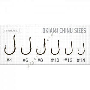 Крючки metsui OKIAMI CHINU цвет bln, размер № 14, в уп. 12 шт.