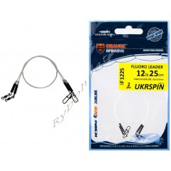 Поводок UKRSPIN Orange Spinning Fluoro Sunline диам. 0,48 (15lb) 25см 2 шт