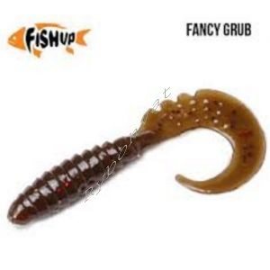 Силикон FishUp Fancy Grub 2" (10шт), #043 - Brown/Black (уп)