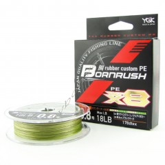 Шнур YGK X-Braid Bornrush WX8 200m (multicolor) PE #1.0 22lb/9.9kg